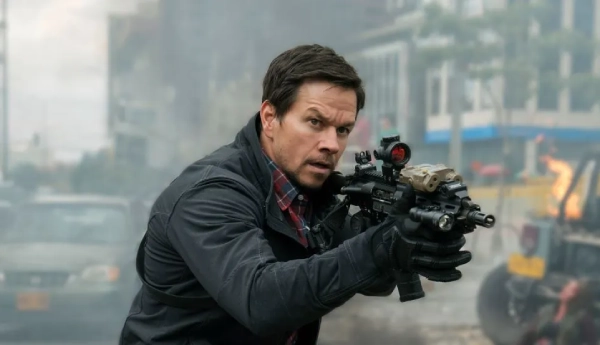 Mark Wahlberg in the movie Mile 22