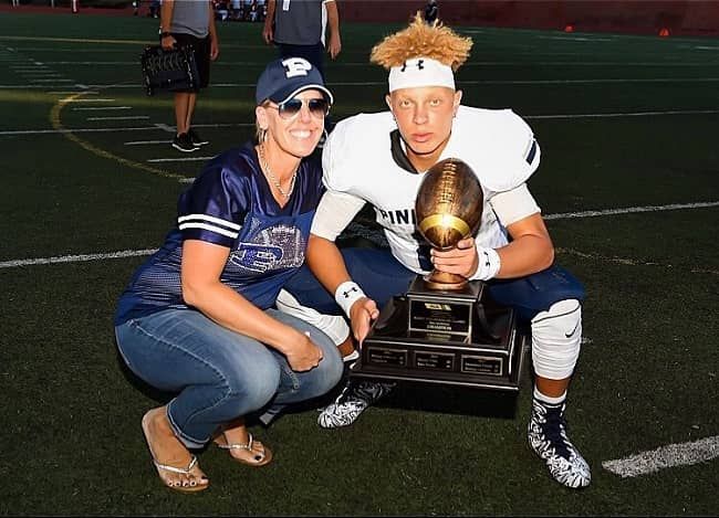 Spencer Rattler with his mother Susan Rattler
